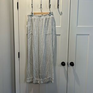 Linen blend striped pants M